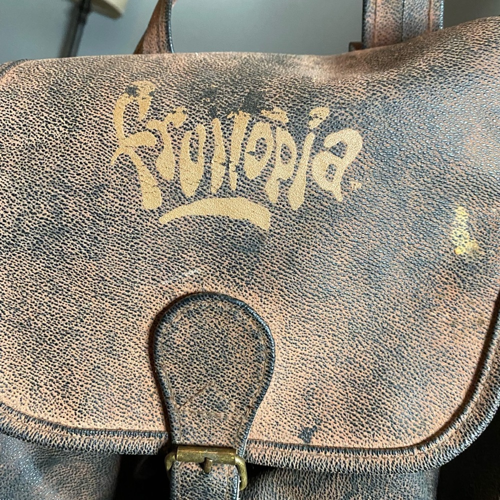 Vintage Fruitopia Leather Backpack